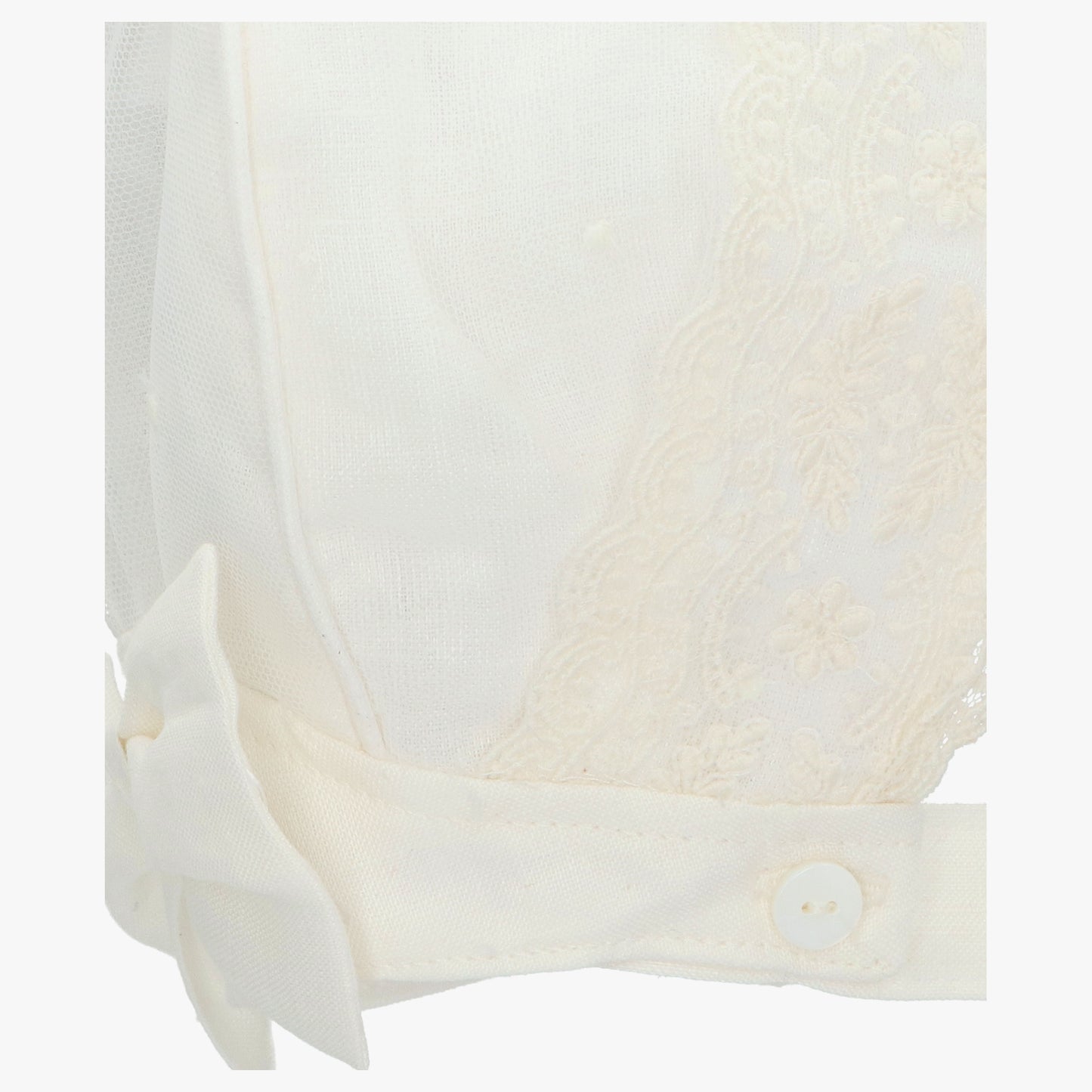 Vestido de Ceremonia de Tul Bordado y Capota