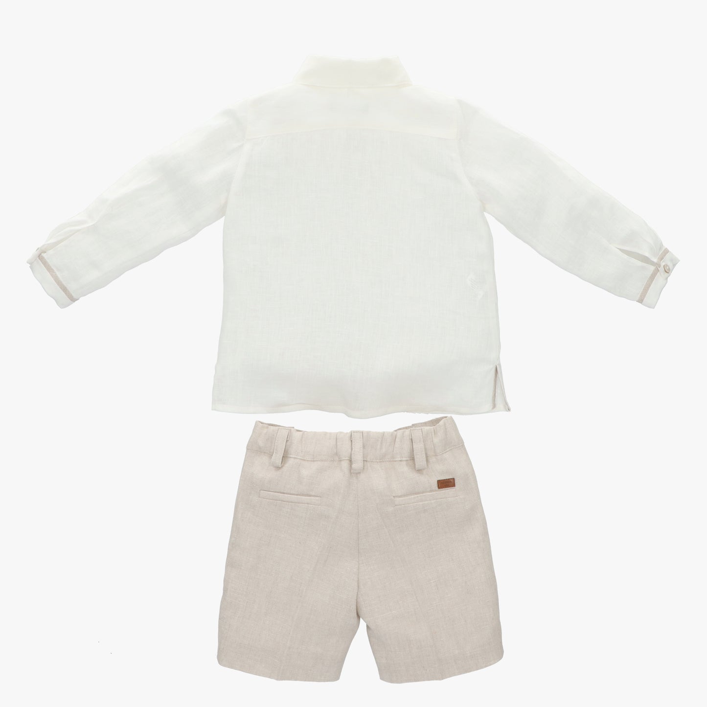 Conjunto de Lino Bermuda y Camisa Manga Larga