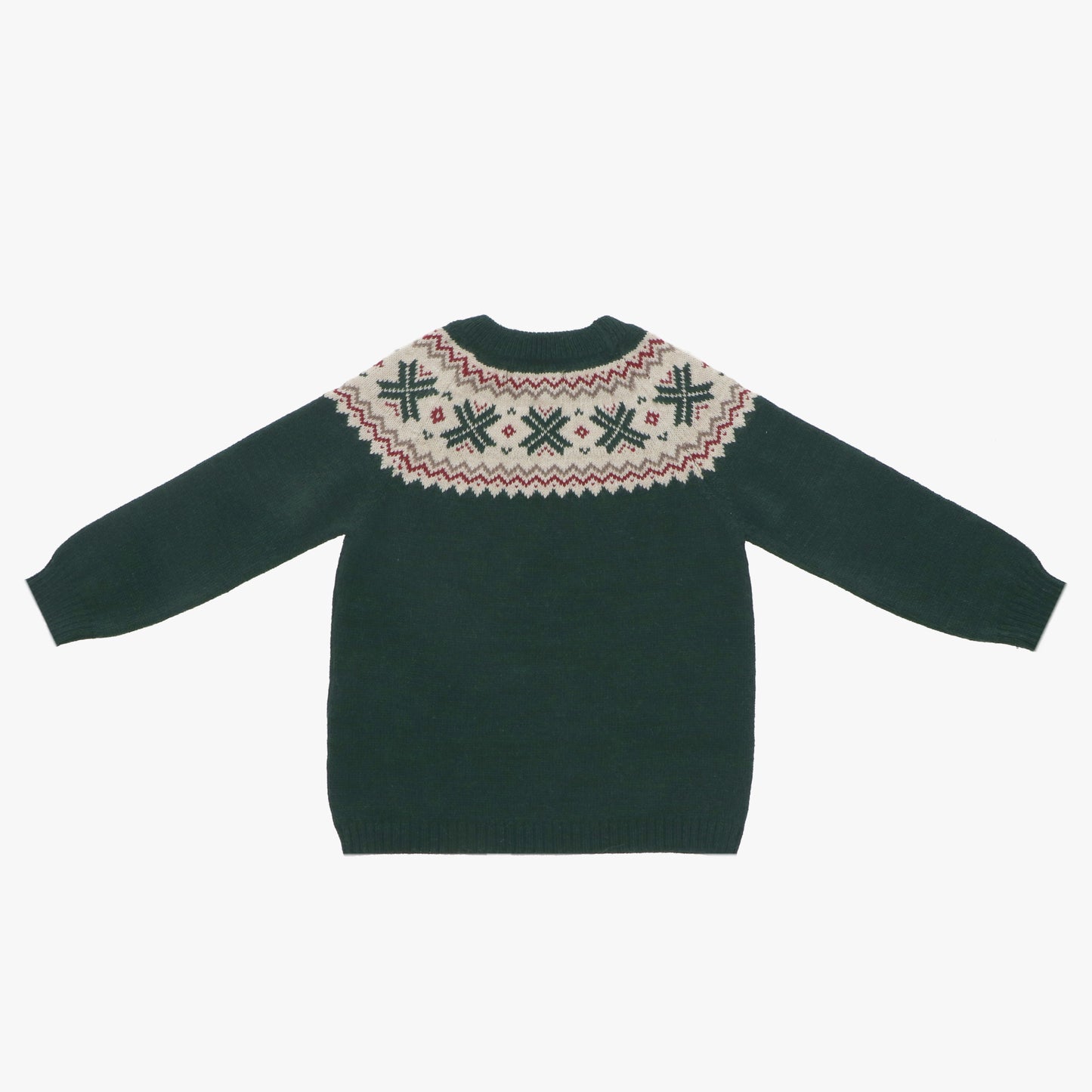 Suéter de Punto Jacquard Natale Verde
