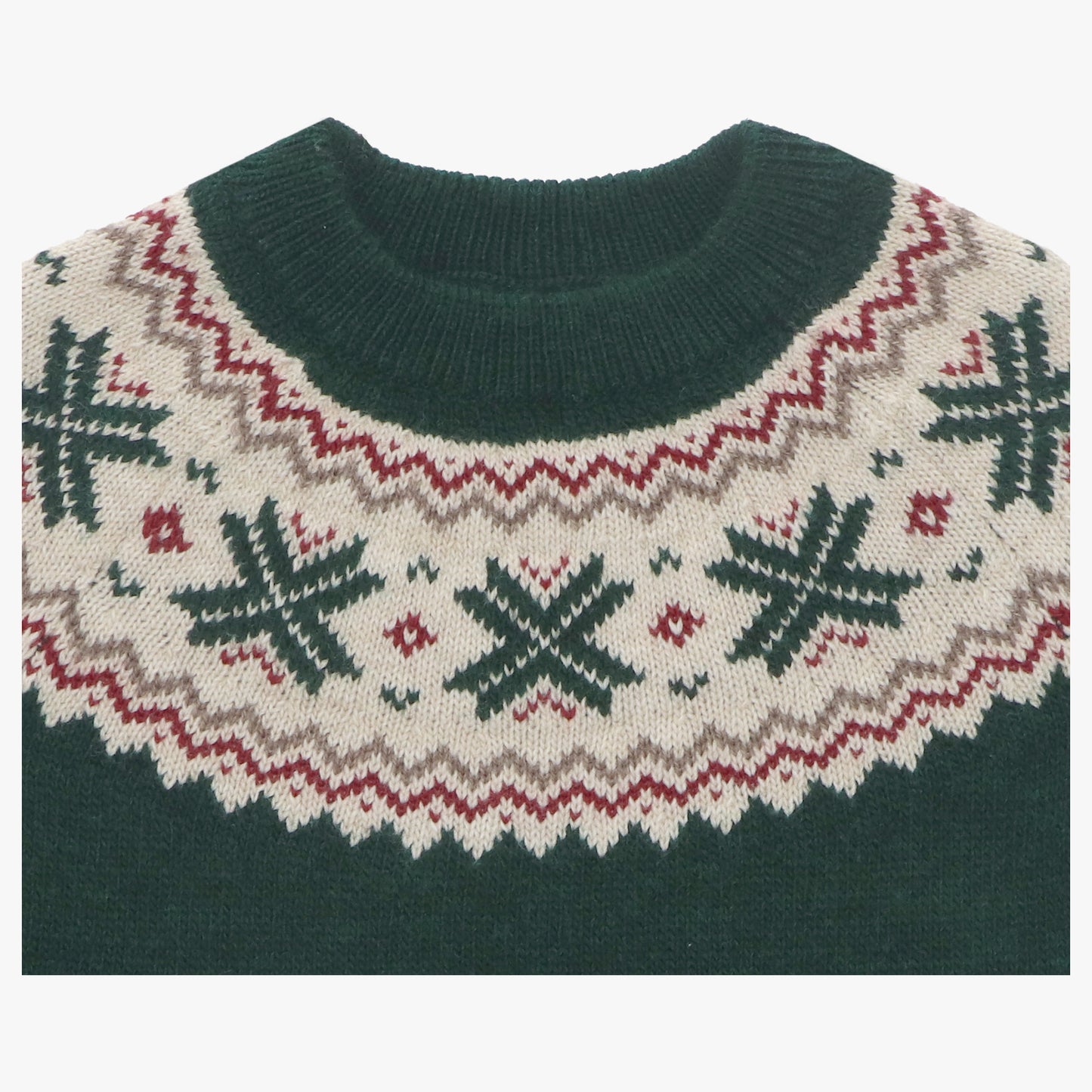 Suéter de Punto Jacquard Natale Verde