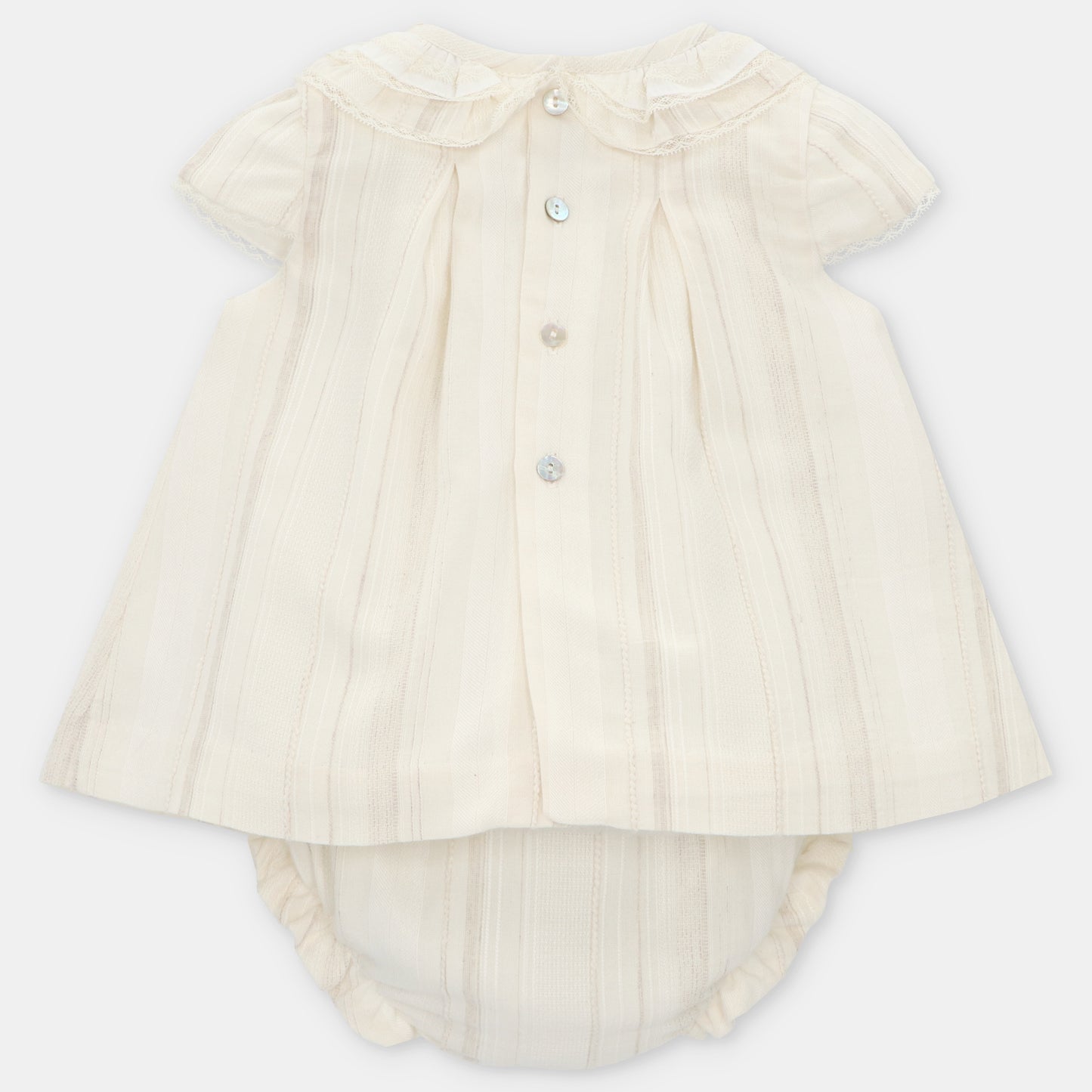 Jesusito de Lino con Lineas Beige y Braguita