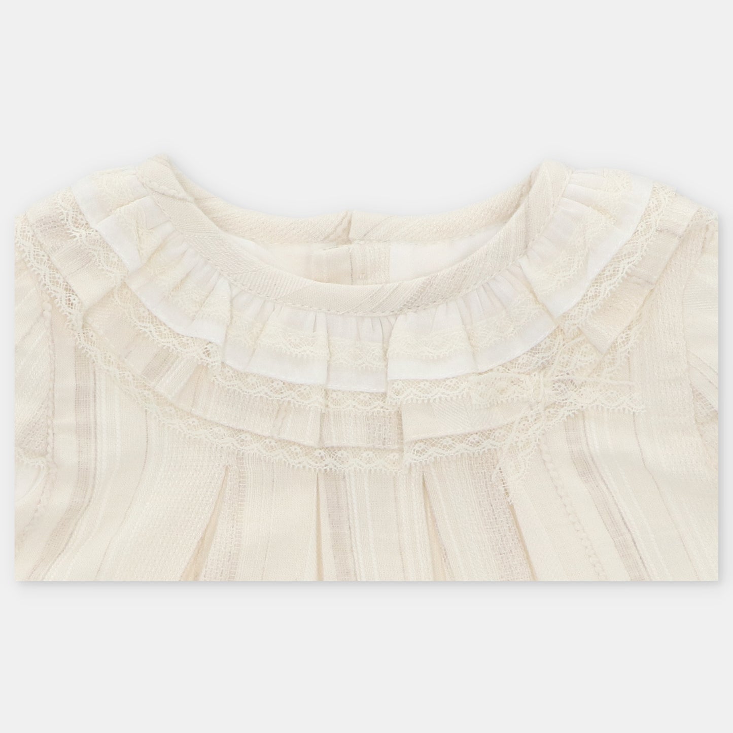 Jesusito de Lino con Lineas Beige y Braguita