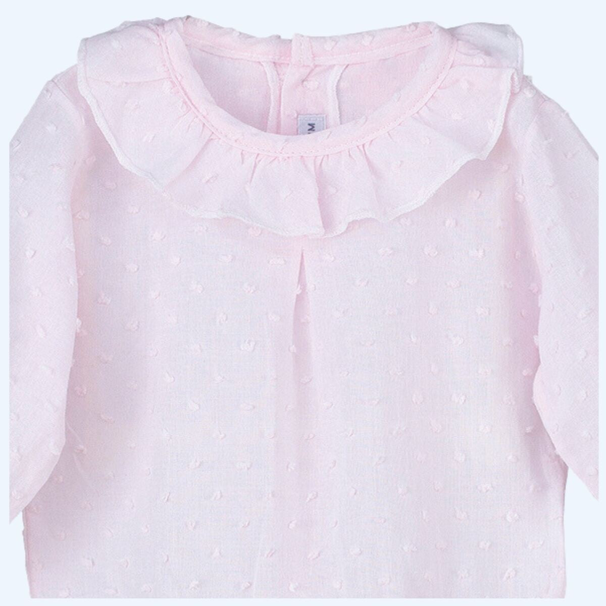 Body Camisa Plumeti Rosa Bebé