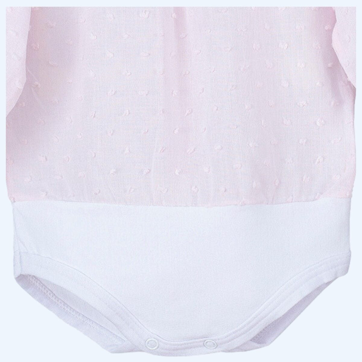 Body Camisa Plumeti Rosa Bebé