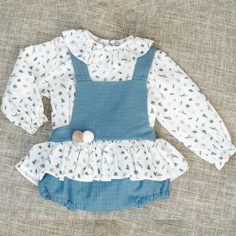 Conjunto de Ranita Azul Indigo Manga Larga