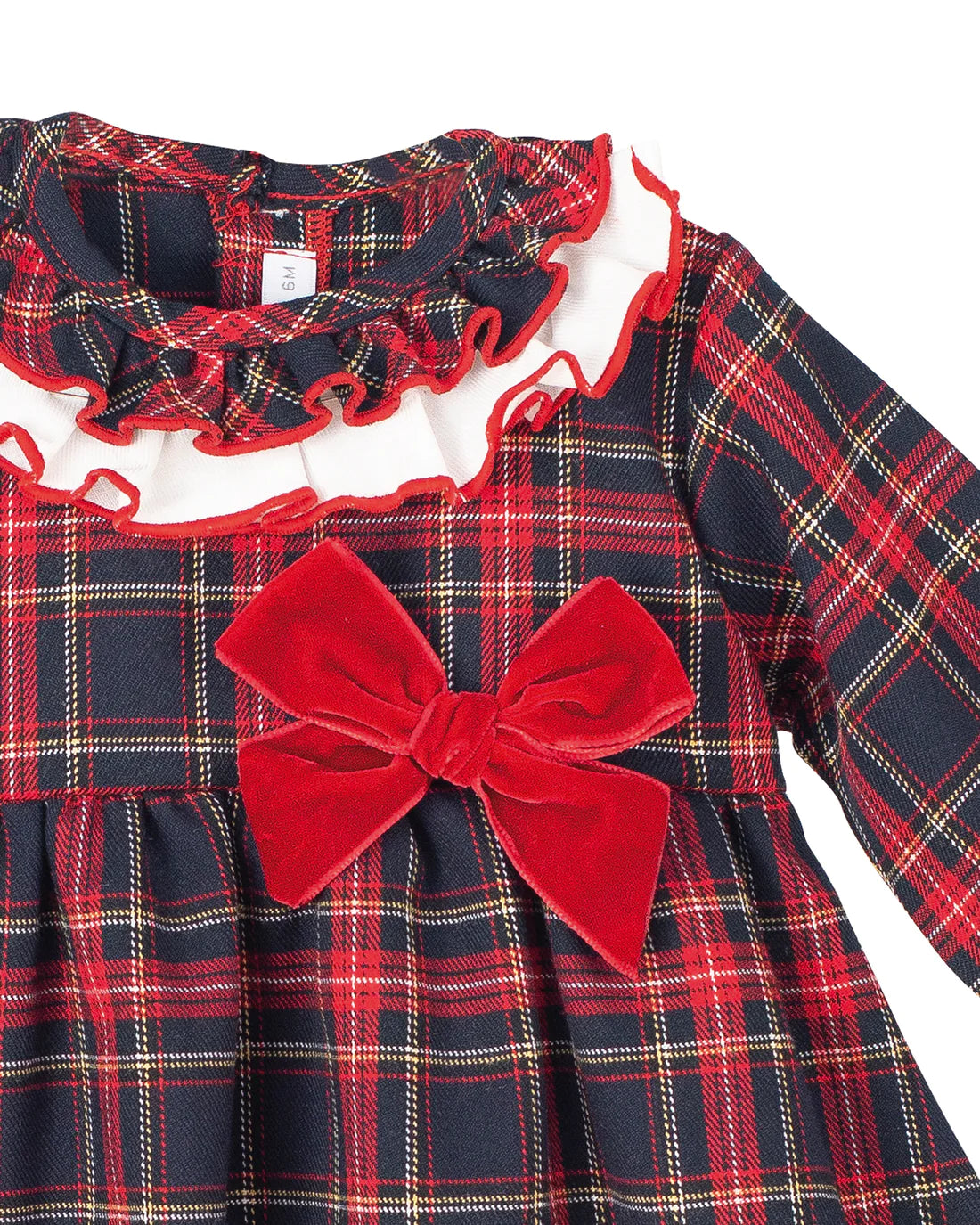 Vestido Tartán Marino y Granate