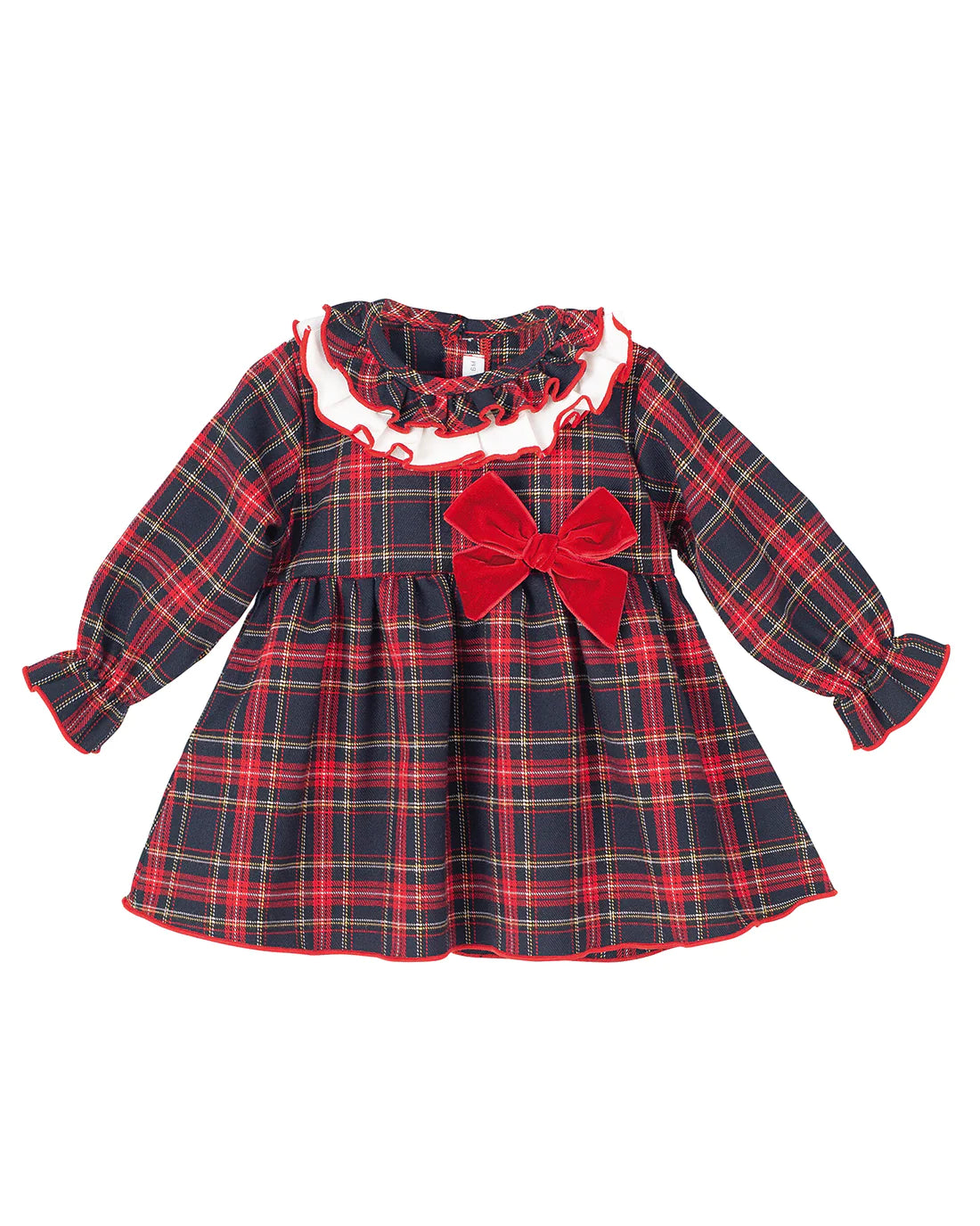 Vestido Tartán Marino y Granate