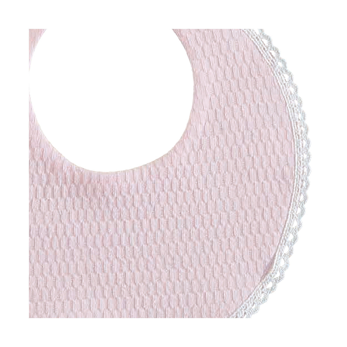 Babero Rosa Bebe con Cinta Bordada