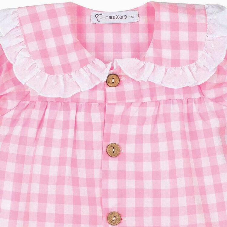 Conjunto Vichy Rosa Barbie