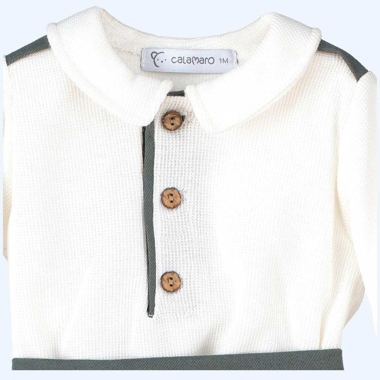 Conjunto Manga Larga con Bermuda Verde Olivo