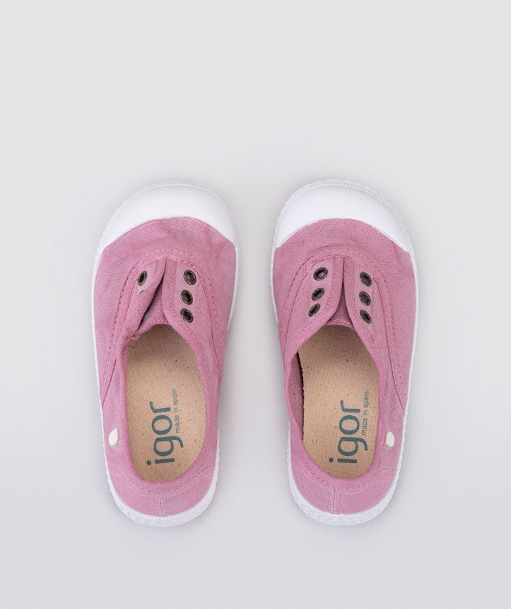 Zapatos de Lona sin Trenzas Rosa