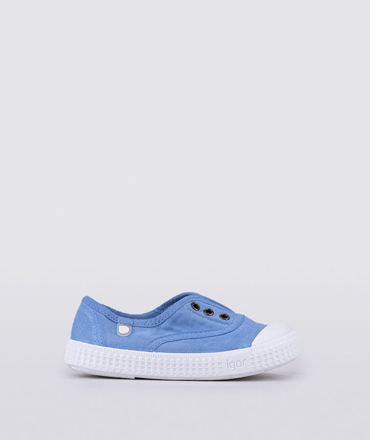 Zapatos de Lona sin Trenzas Azul