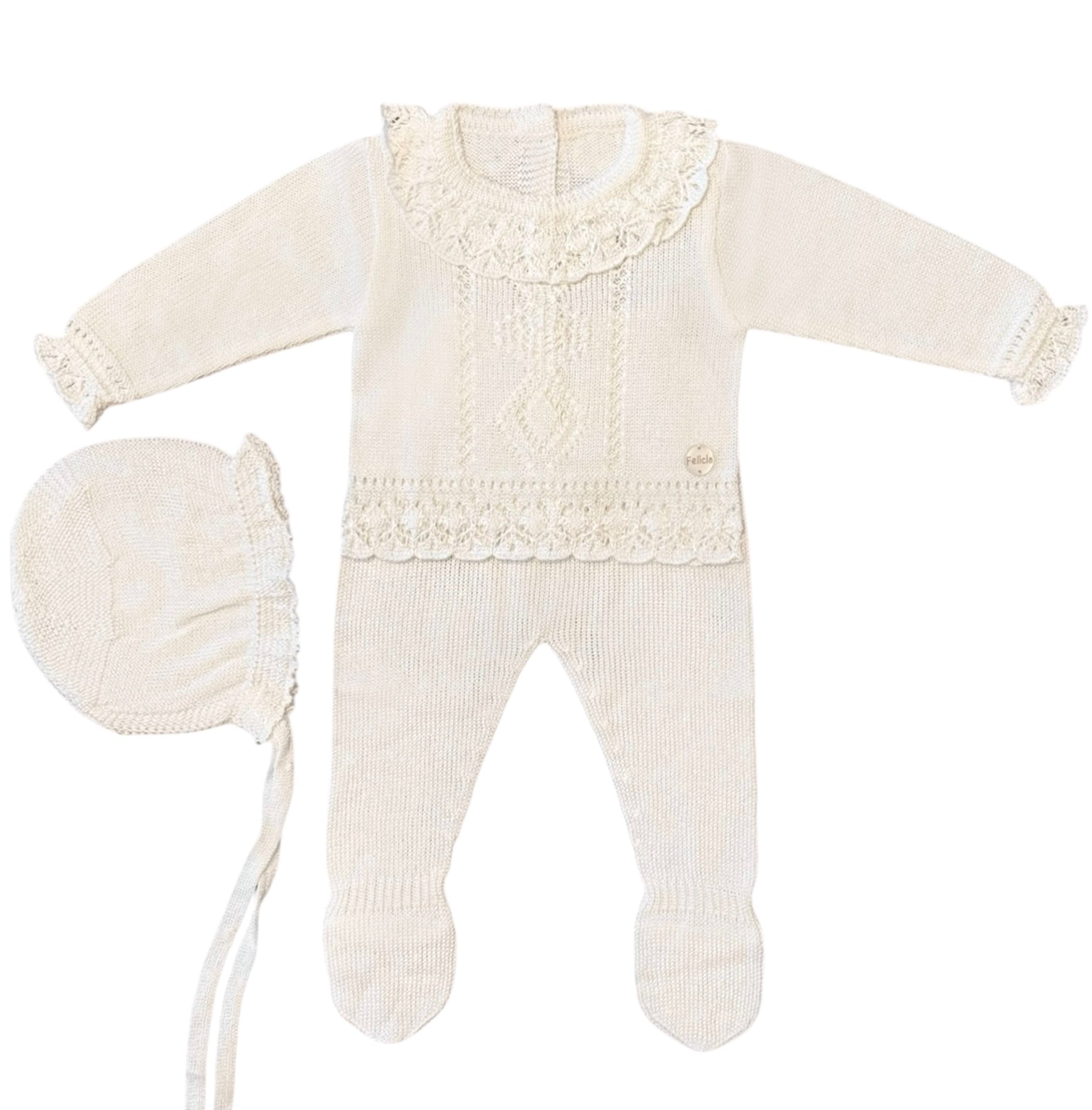 Conjunto Perle Blanco Rayon con Capota a Juego