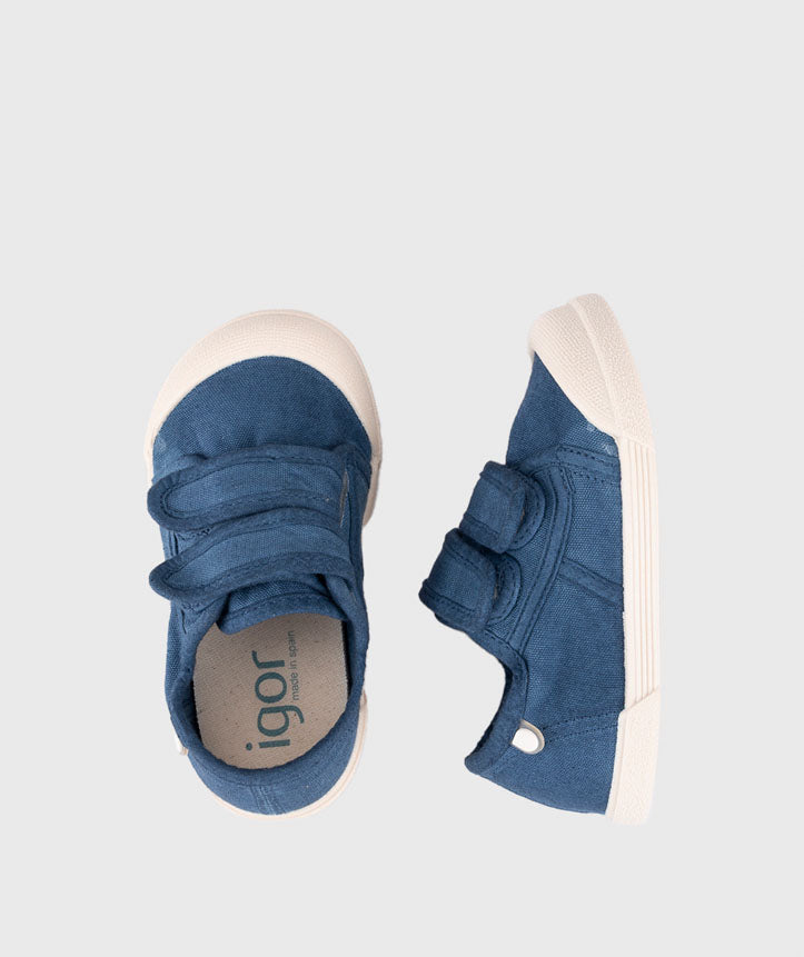 Zapato Lona Marino con Cierre Magico