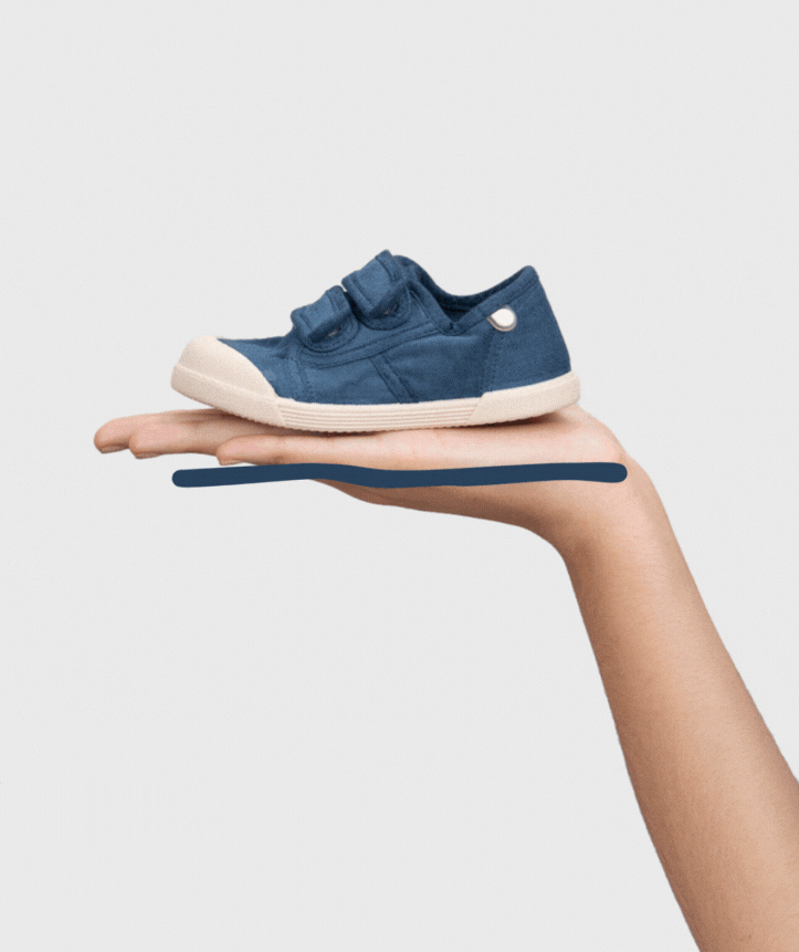 Zapato Lona Marino con Cierre Magico