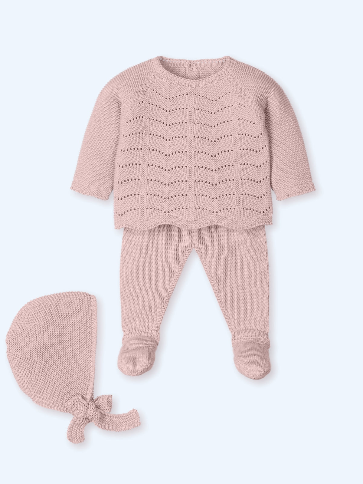 Conjunto Perle Onditas Rosa Palo con Capota a Juego