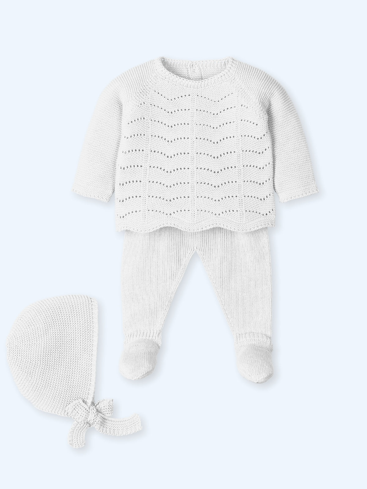 Conjunto Perle Onditas Blanco con Capota a Juego