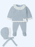 Conjunto Perle Brisa con Cuello Plumeti con Detalles en Blanco y Capota a Juego