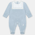 Pijama Terciopelo Azul Empolvado Coleccion Yernes