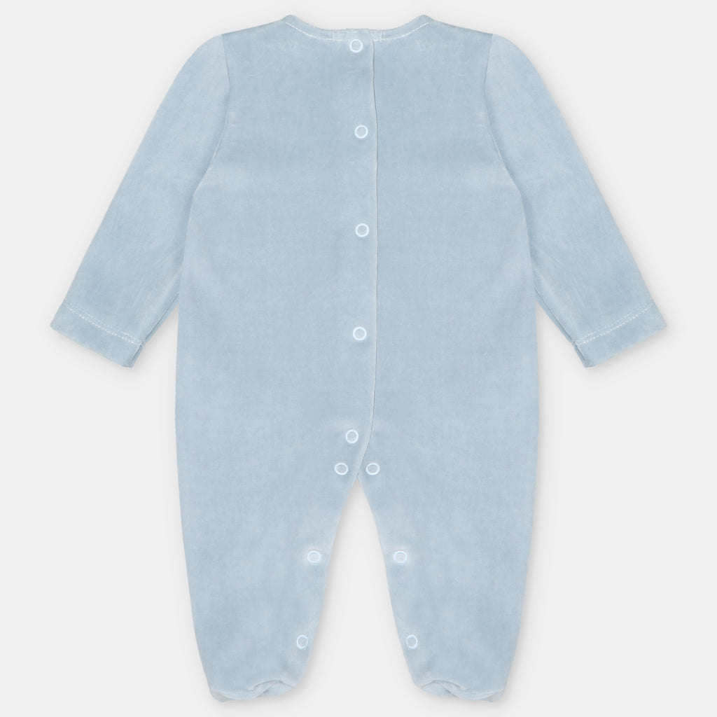 Pijama Terciopelo Azul Empolvado Coleccion Yernes