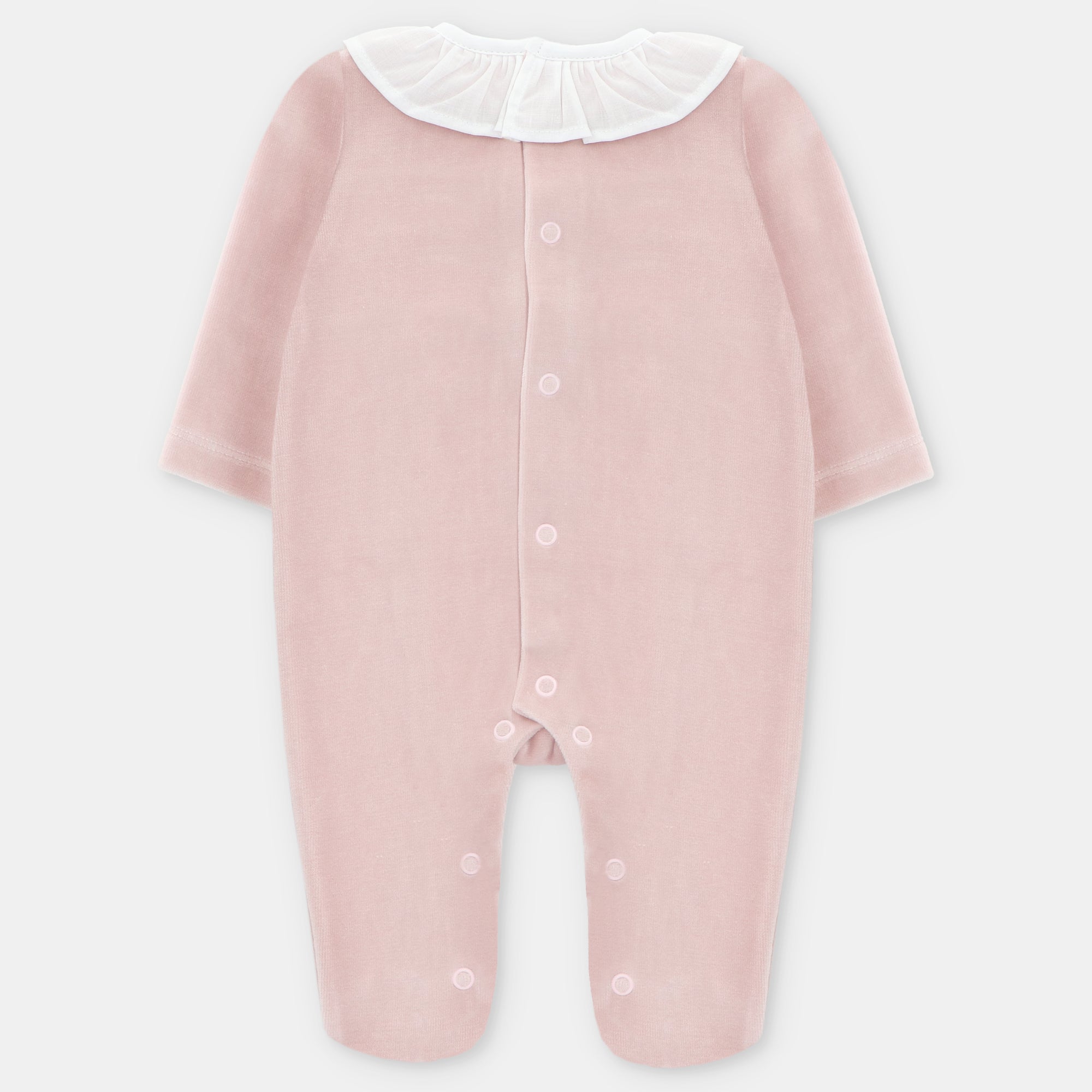 Pijama Velvet Rosa Empolvado con Nido de Abeja