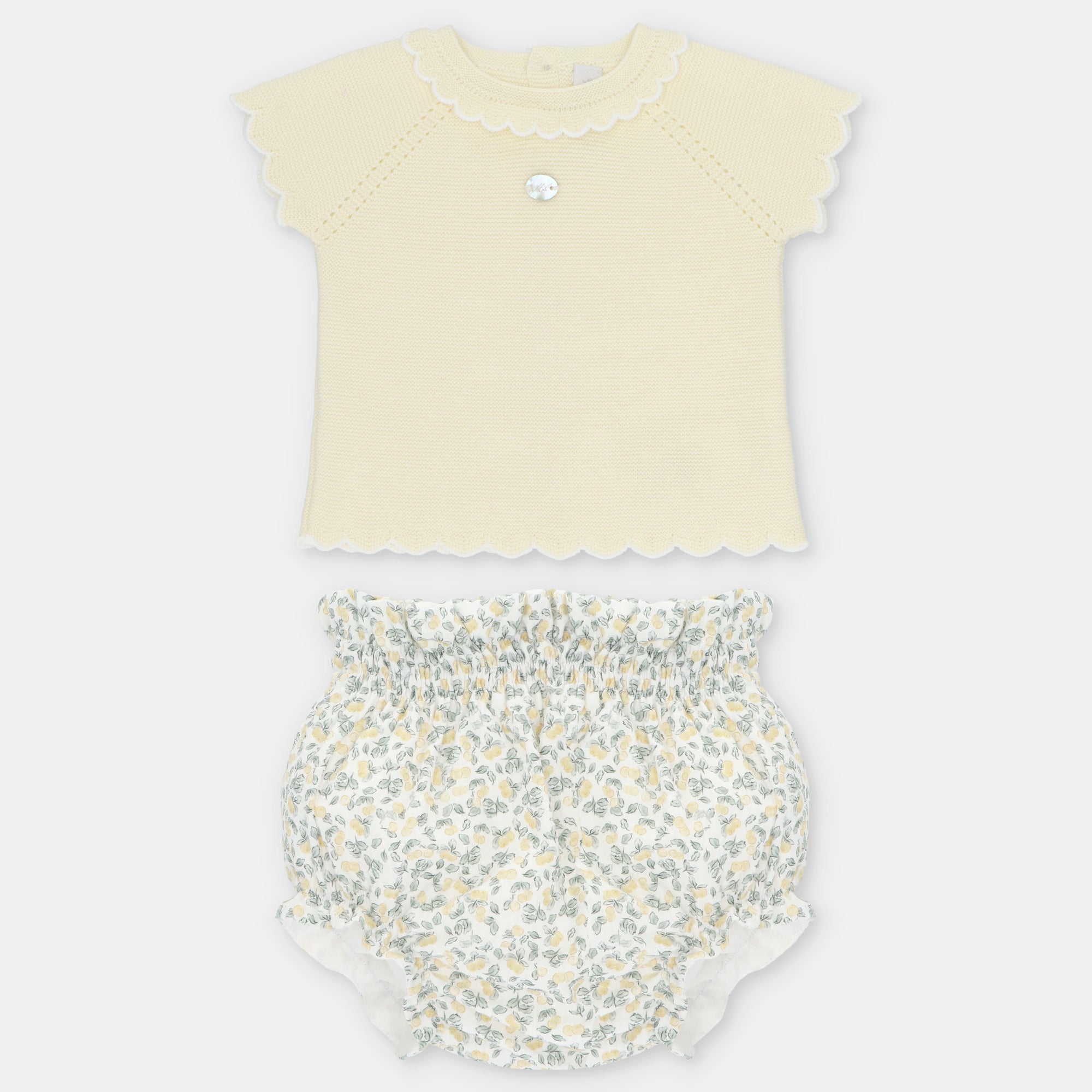 Conjunto de Punto Amarillo Pastel con Cubre Panal Winnipeg