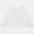 Blusa Blanca con Cuello Batista