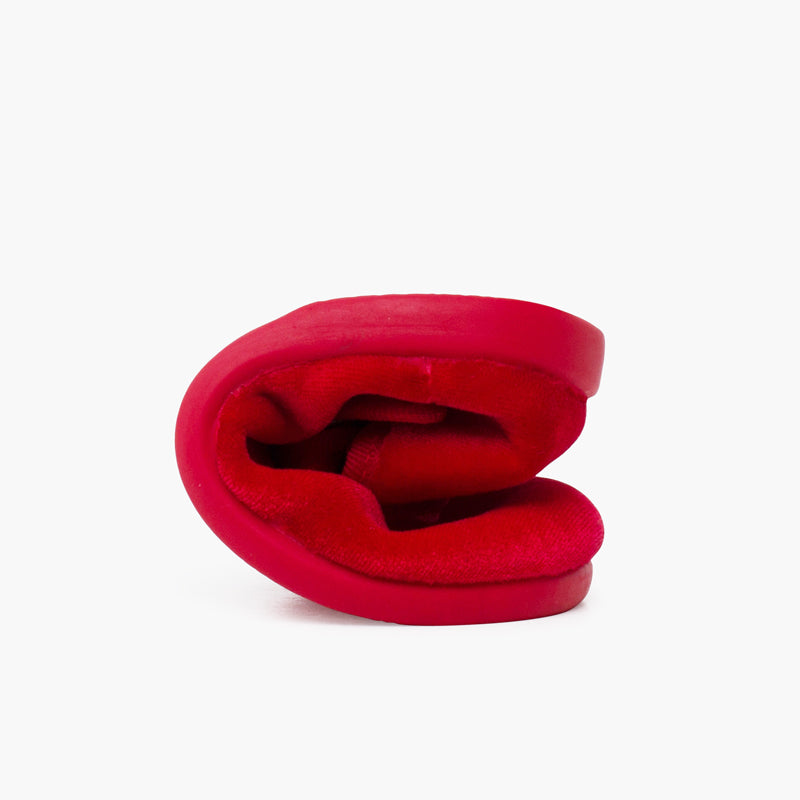 Merceditas de Terciopelo Rojas con Hebilla