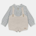 Conjunto de Tirantes Camisa a Cuadros Verde y Braga Kaki Brighton