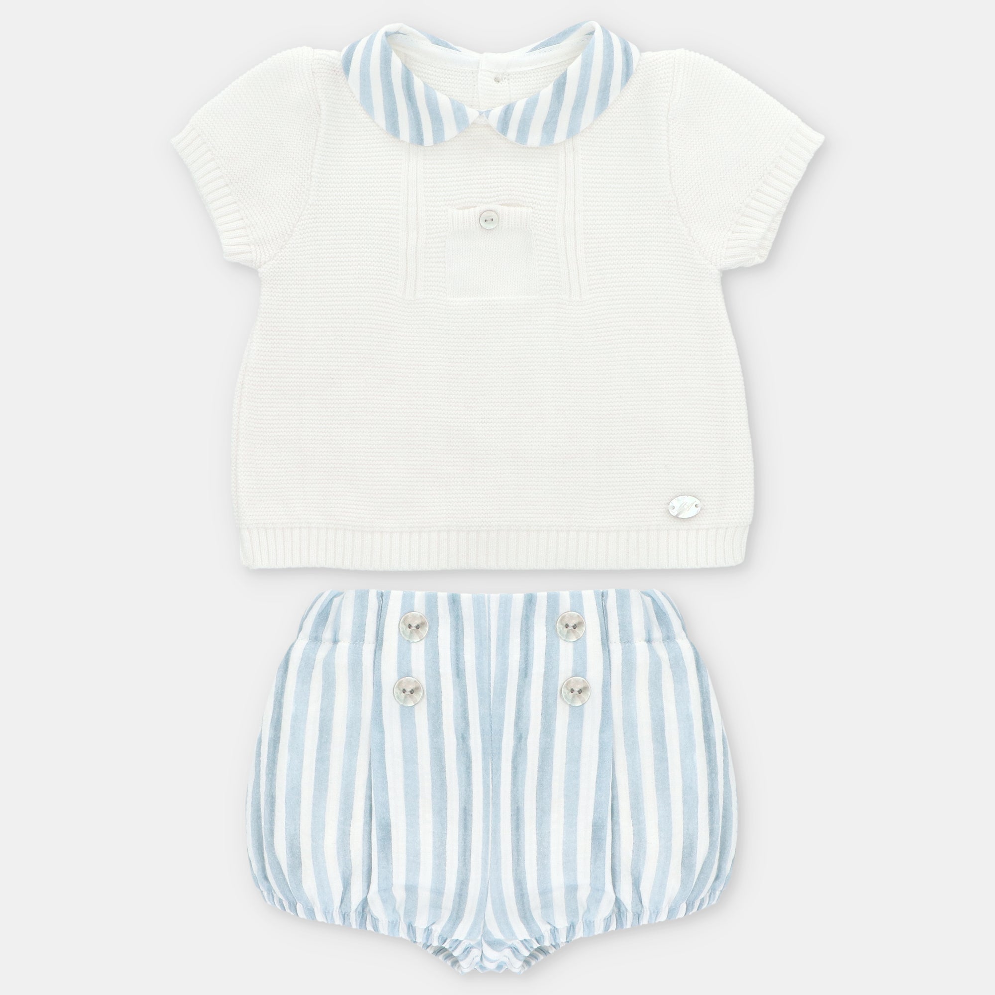 Conjunto Camisa de Punto con Bombacho de Rayas Surrey