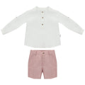 Conjunto Lino de Bermuda Rosa Empolvado