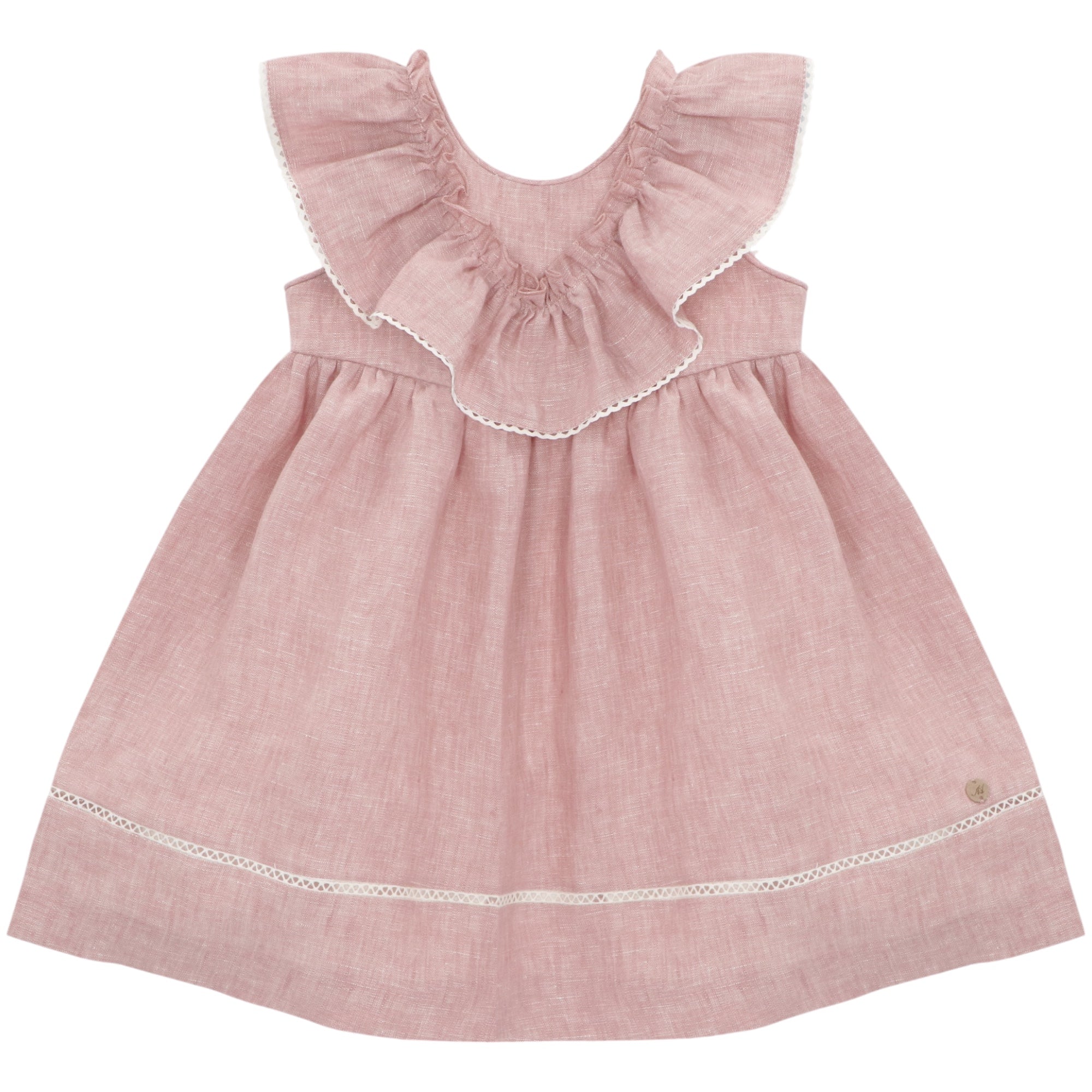 Vestido Siena de Lino en Rosa Empolvado