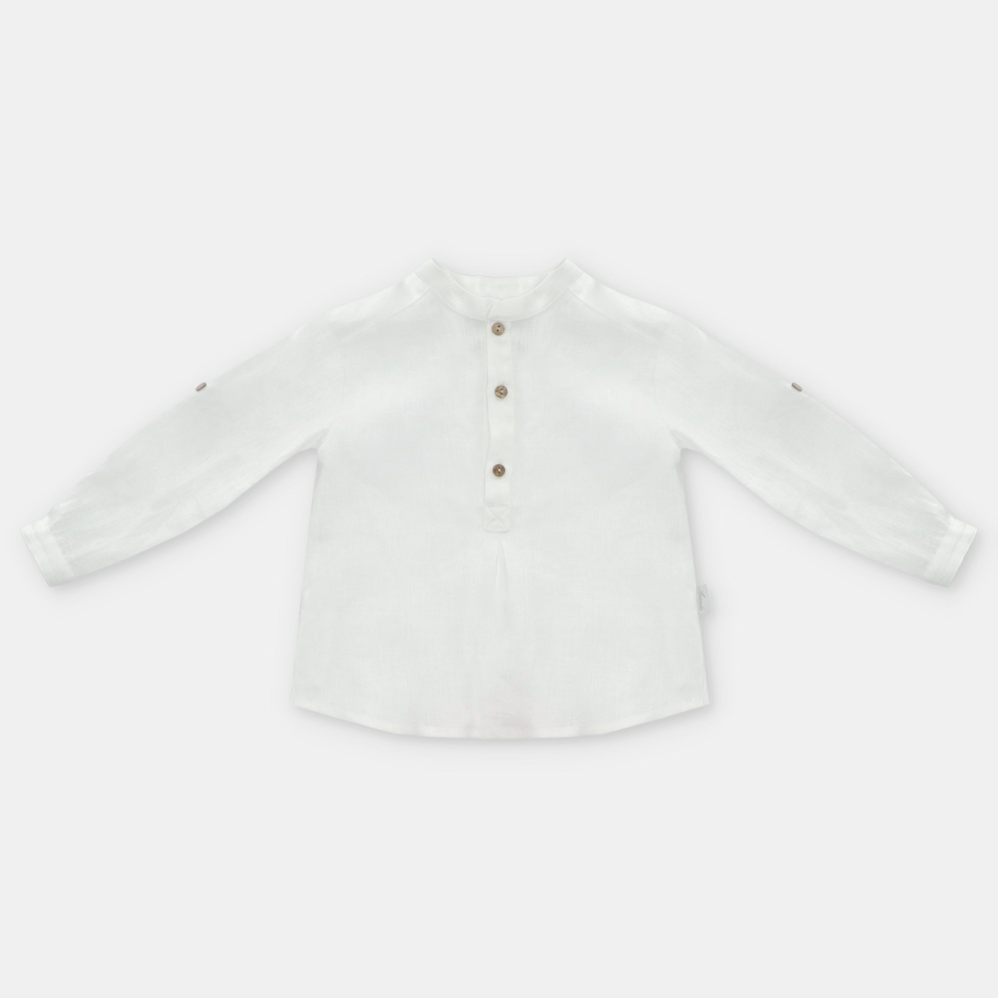 Camisa Blanca de Lino Manga Larga