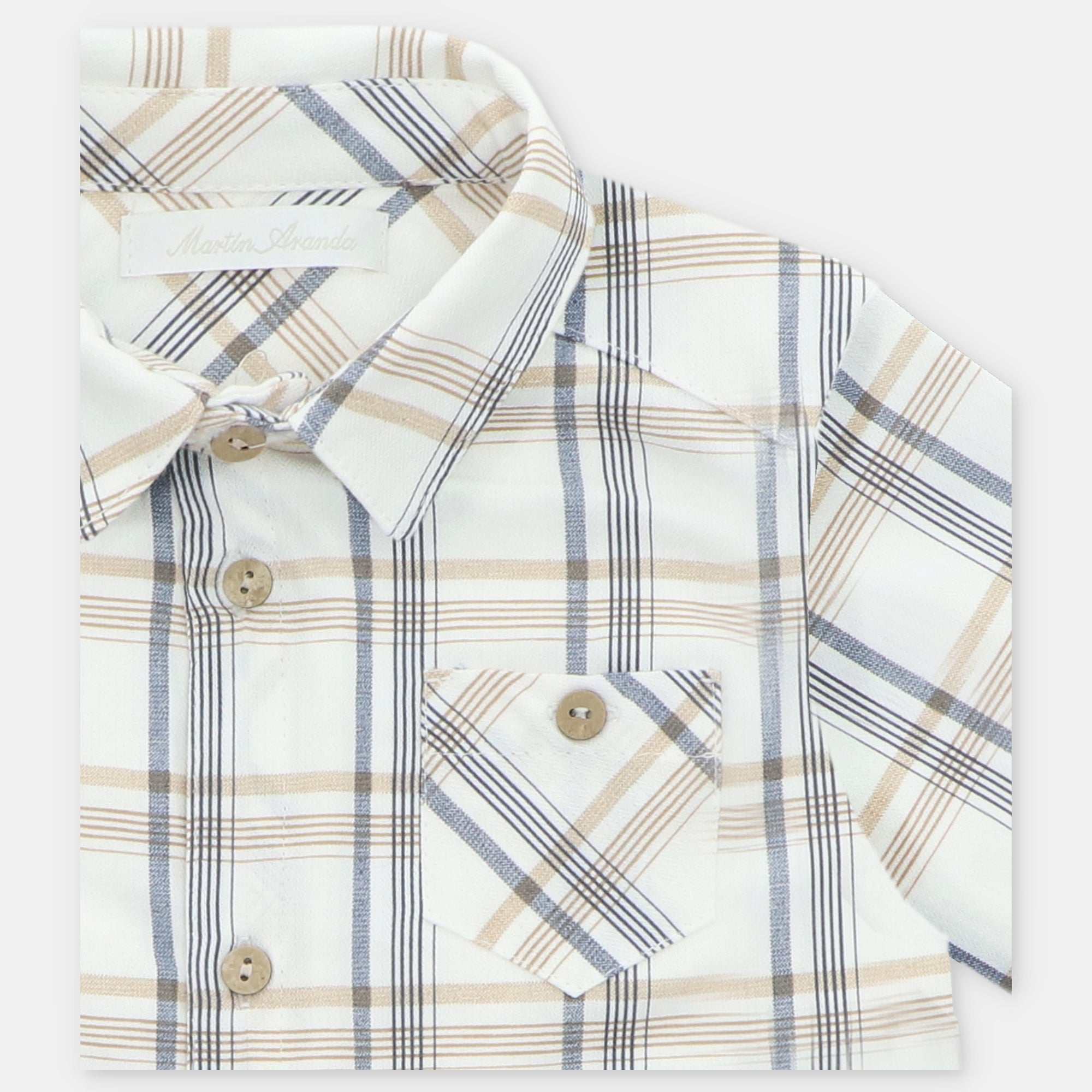 Camisa Cuadros Azul Noche Leicester