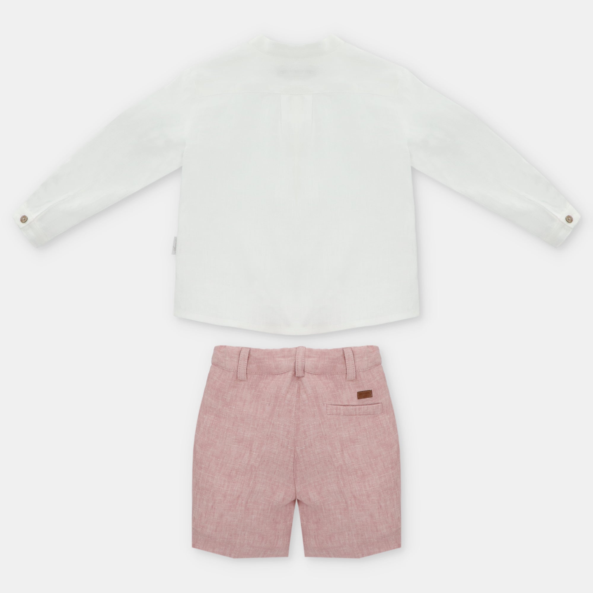 Conjunto Lino de Bermuda Rosa Empolvado