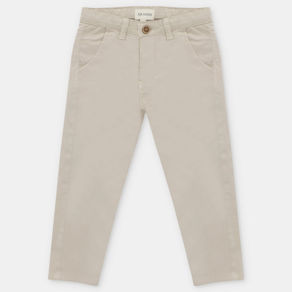 Pantalon Chino Sarga Beige Coleccion Caravia