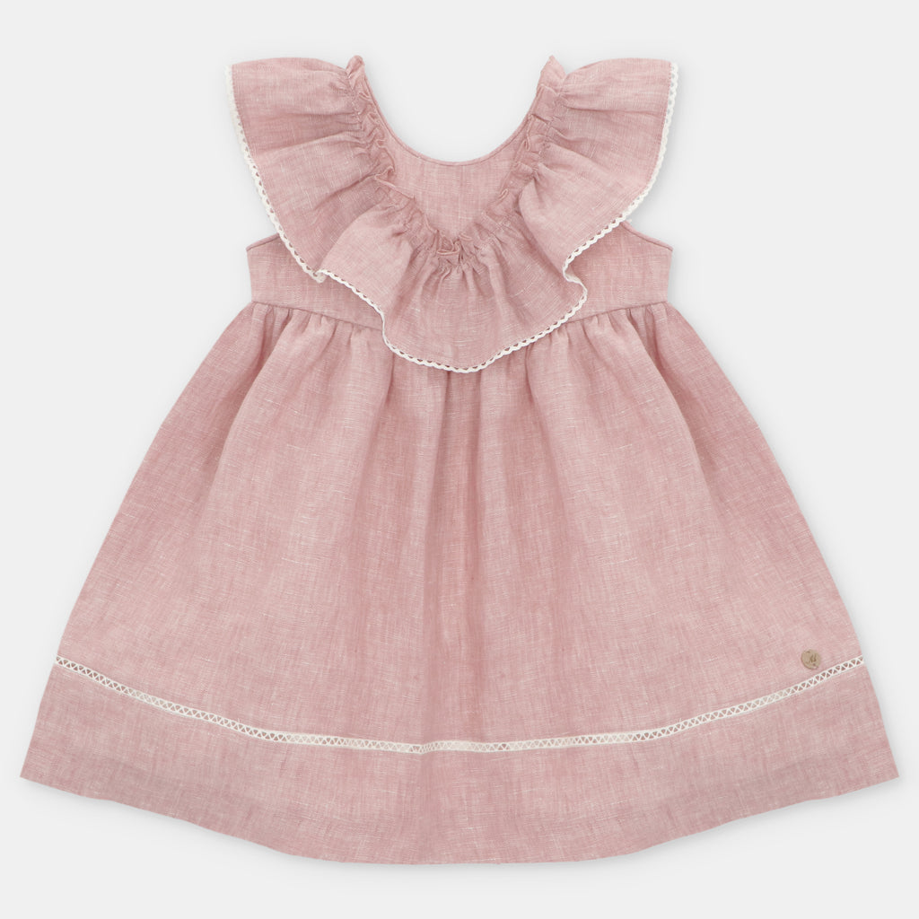 Vestido Siena de Lino en Rosa Empolvado