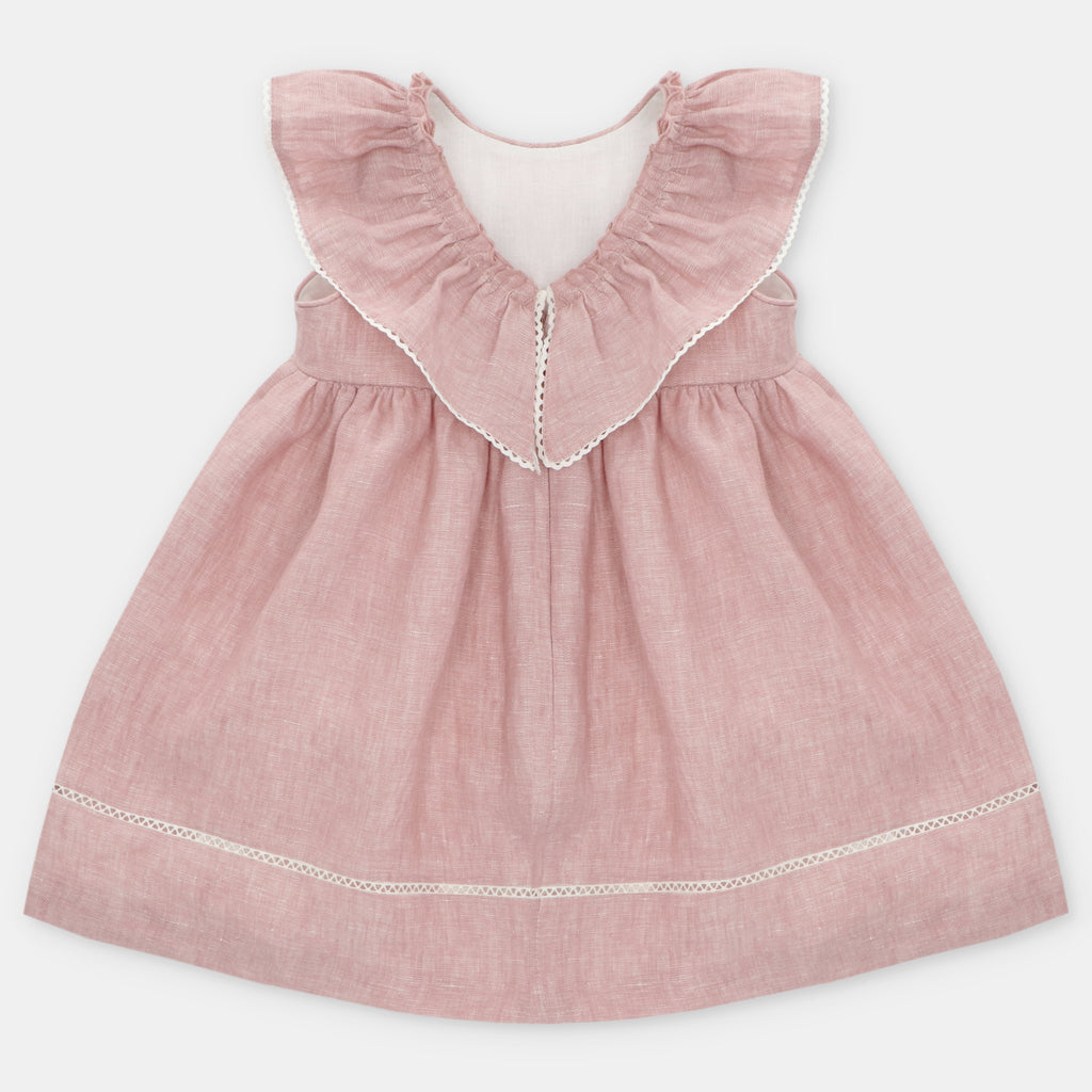 Vestido Siena de Lino en Rosa Empolvado