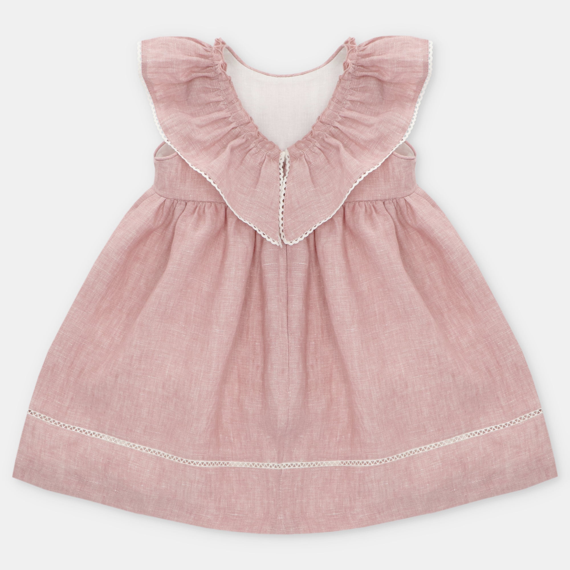 Vestido Siena de Lino en Rosa Empolvado