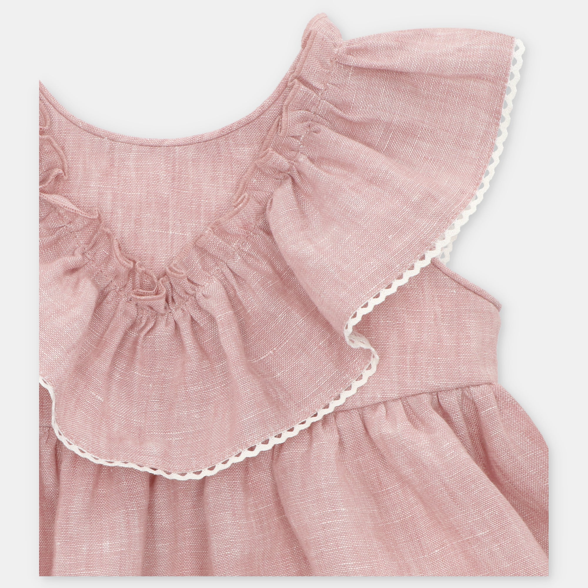 Vestido Siena de Lino en Rosa Empolvado