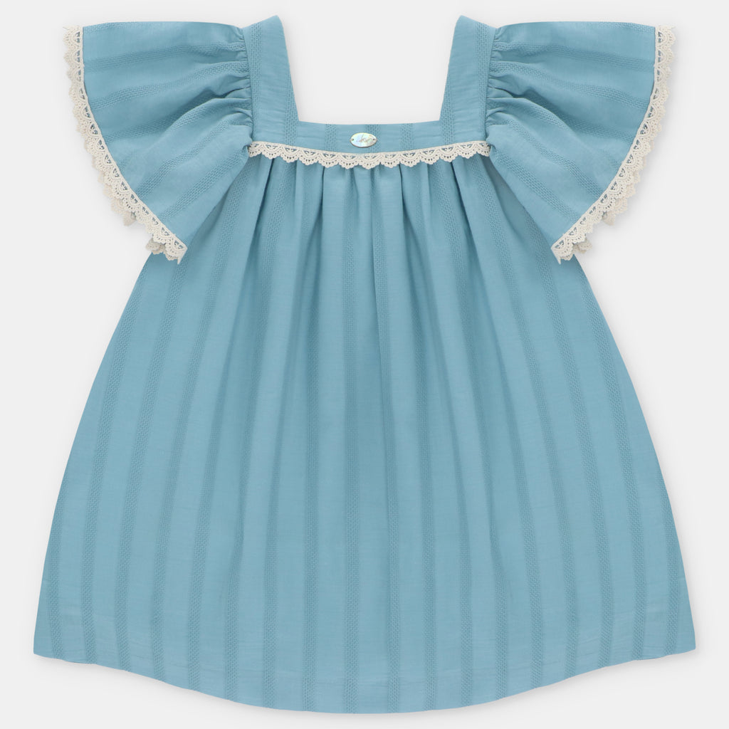 Vestido Voile Rayas Azul Pardo Milton
