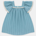 Vestido Voile Rayas Azul Pardo Milton