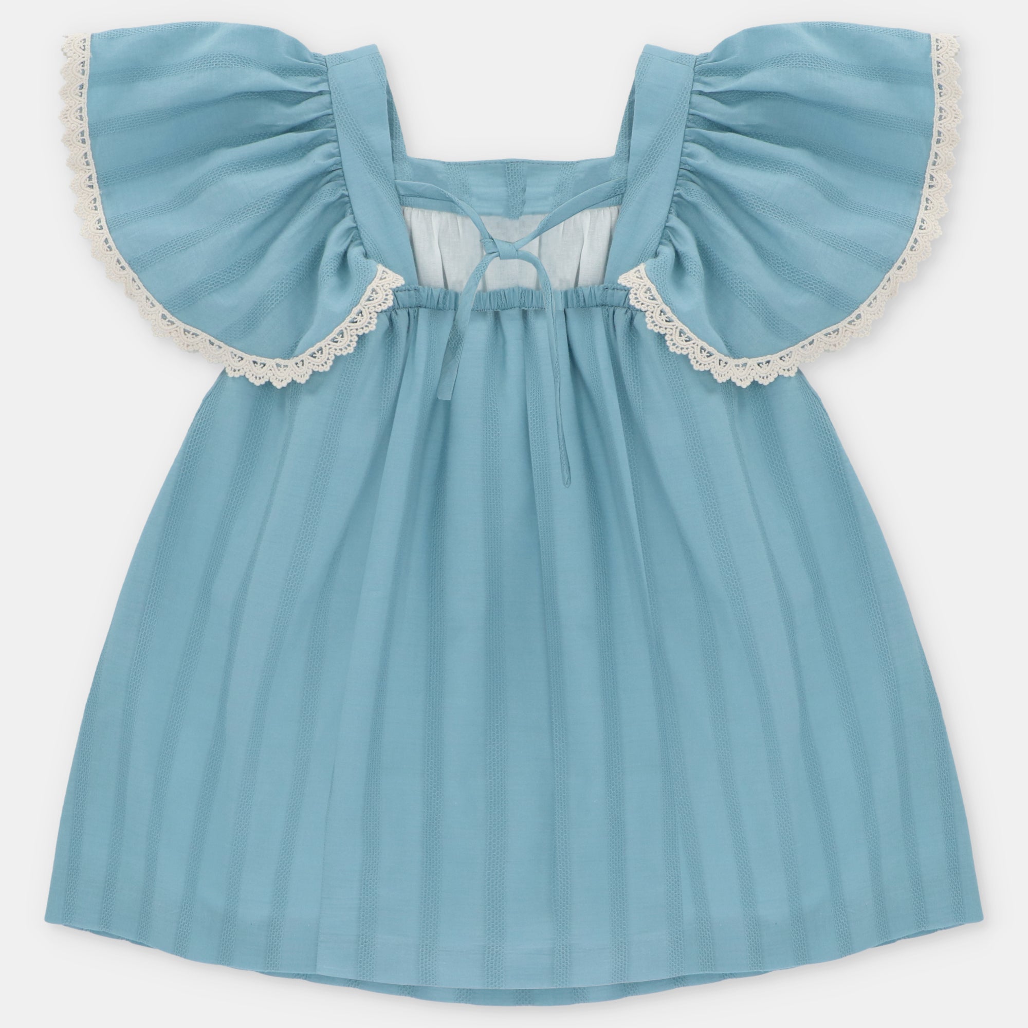 Vestido Voile Rayas Azul Pardo Milton