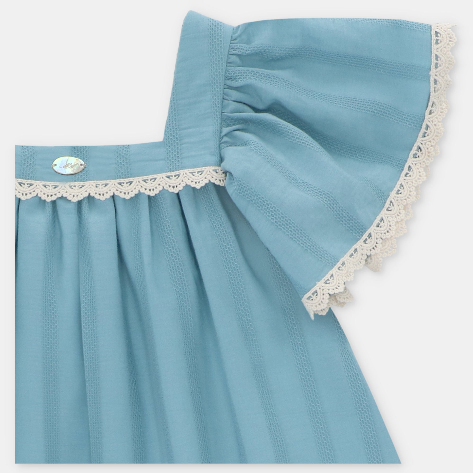 Vestido Voile Rayas Azul Pardo Milton
