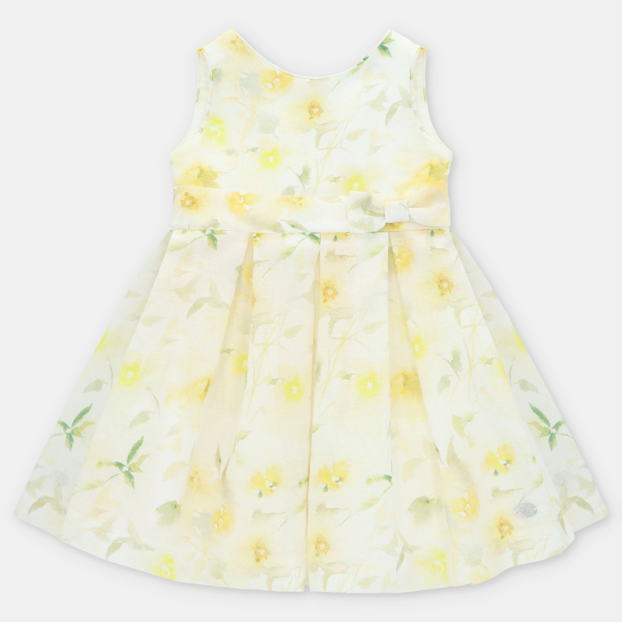 Vestido Estampado Flores Amarillo Pastel Winniepeg