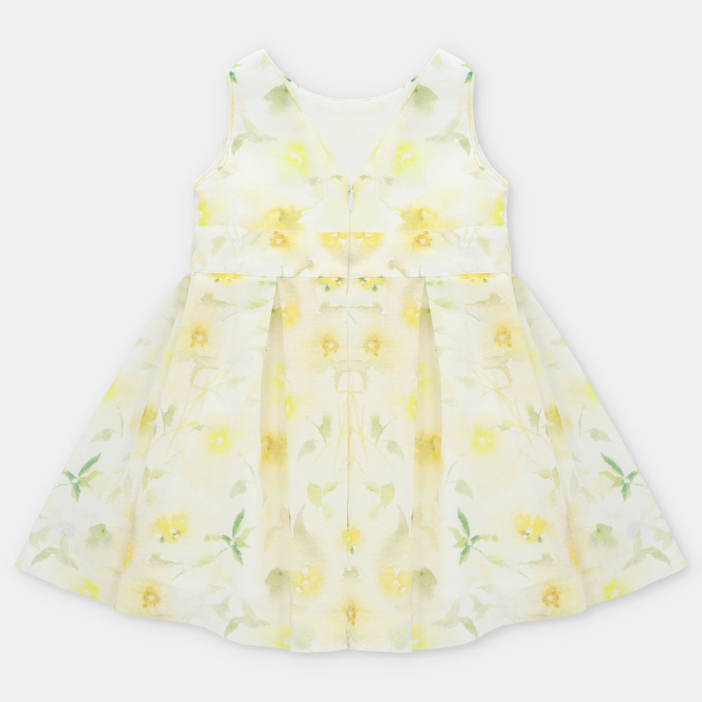 Vestido Estampado Flores Amarillo Pastel Winniepeg
