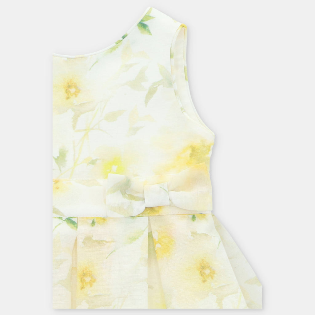 Vestido Estampado Flores Amarillo Pastel Winniepeg