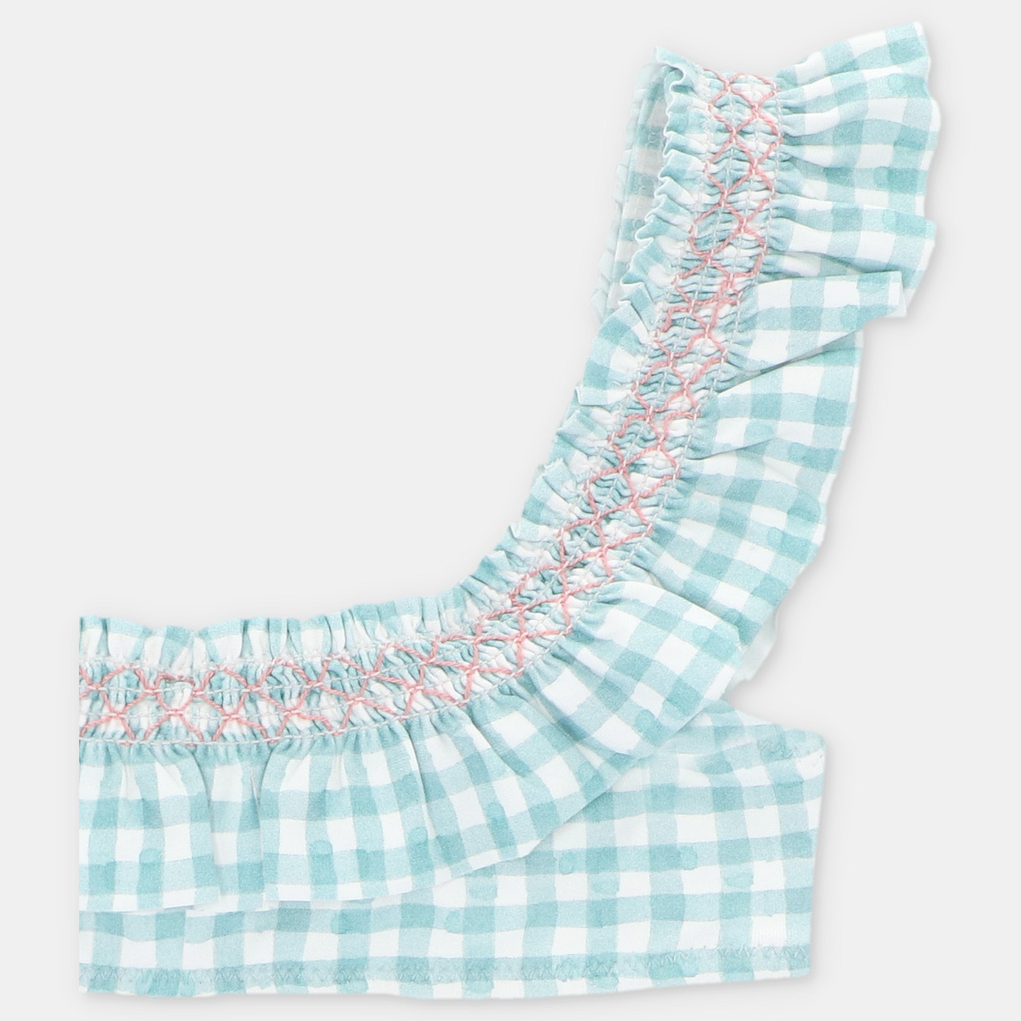 Bikini Cuadros Verde Agua con Nido de Abeja Picnic