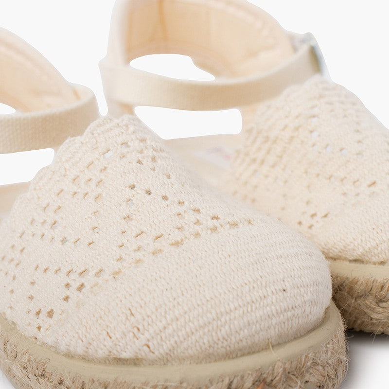 Espadrillas Tejidas en Crudo