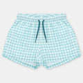 Short de Bano Cuadros Verde Agua Picnic